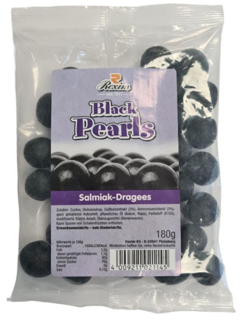 Rexim Black Pearls Salimiak Lakritz 180g Produktbild 