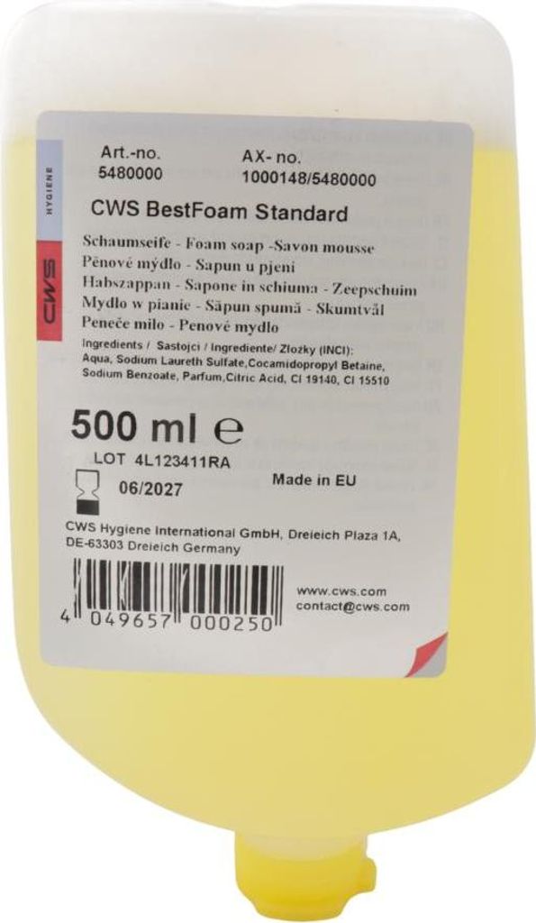 CWS Seifenkonzentrat Best Foam Slim Standard 548000 Zitrus 500ml