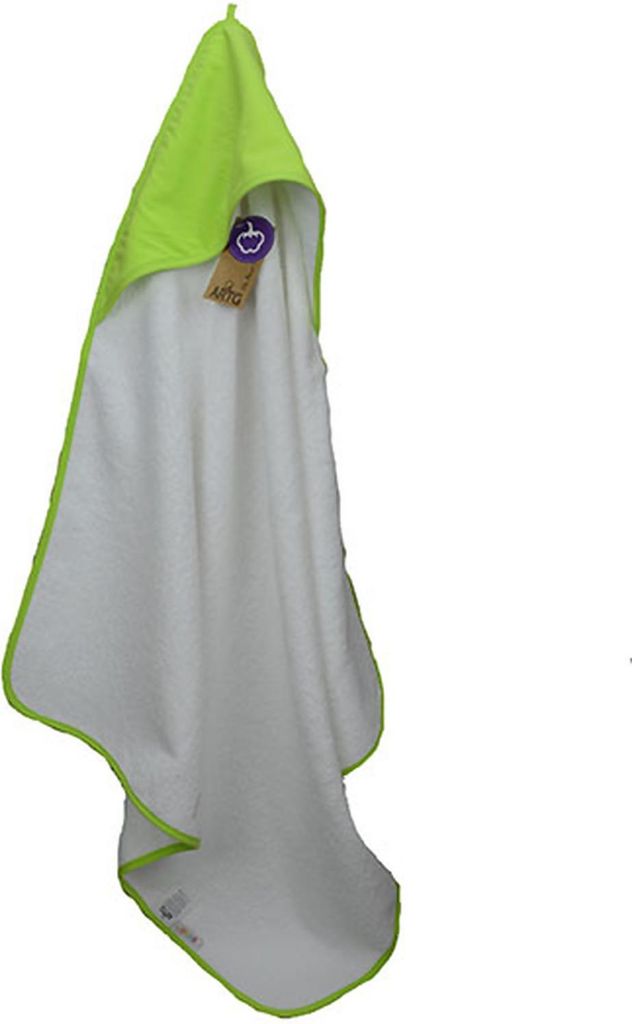 A&R 731.50 | PRINT-Me Baby Hooded Towel Kapuzenhandtuch - 75 x 75 cm - Farbe: White/Lime Green/Lime Green - Größe: 75 x 75 cm