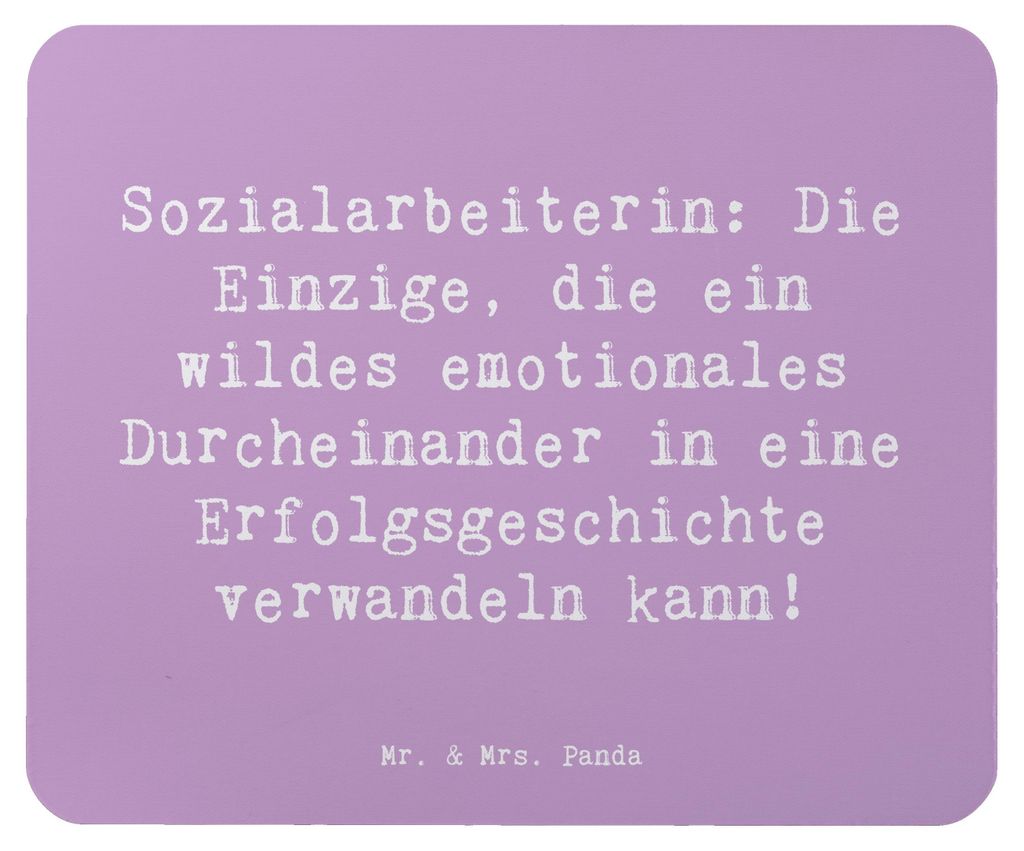 Mr. & Mrs. Panda Mauspad Spruch Sozialarbeiterin Erfolg - Produktbild 