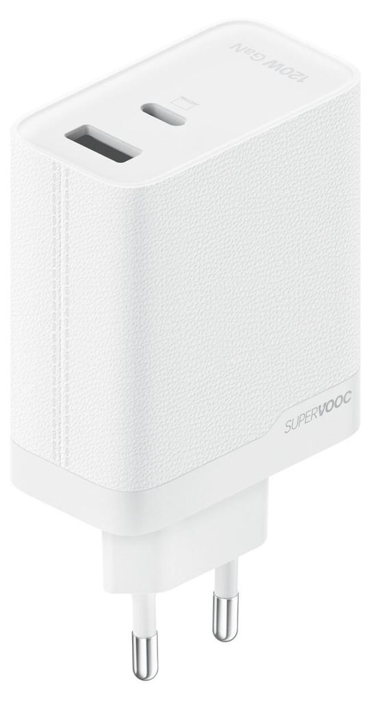 OPPO SUPERVOOC 120W Dual Ports GaN Power Adapter Kit White Immagine del prodotto 