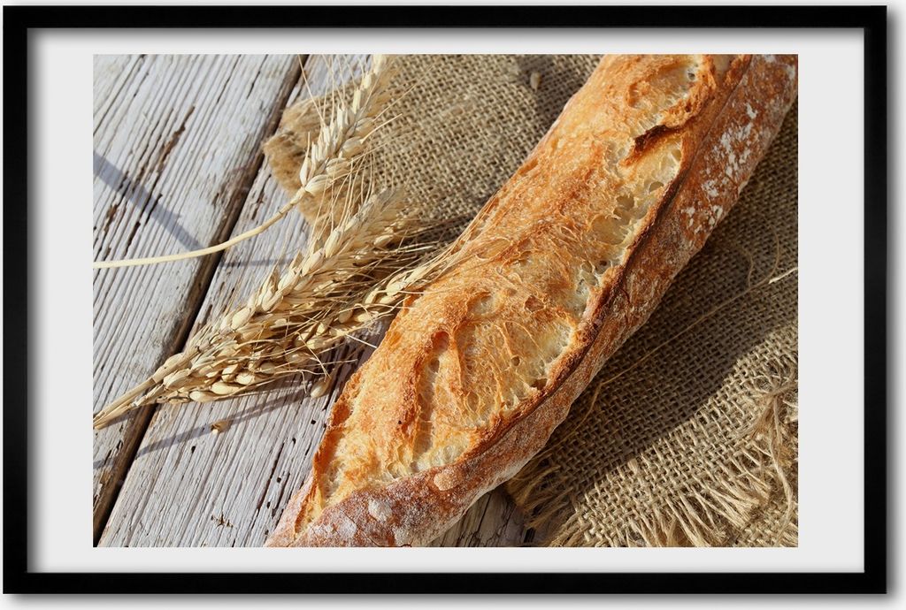 Bild 60x40 MDF-Rahmen, Wandkunst frisches Baguette Produktbild 
