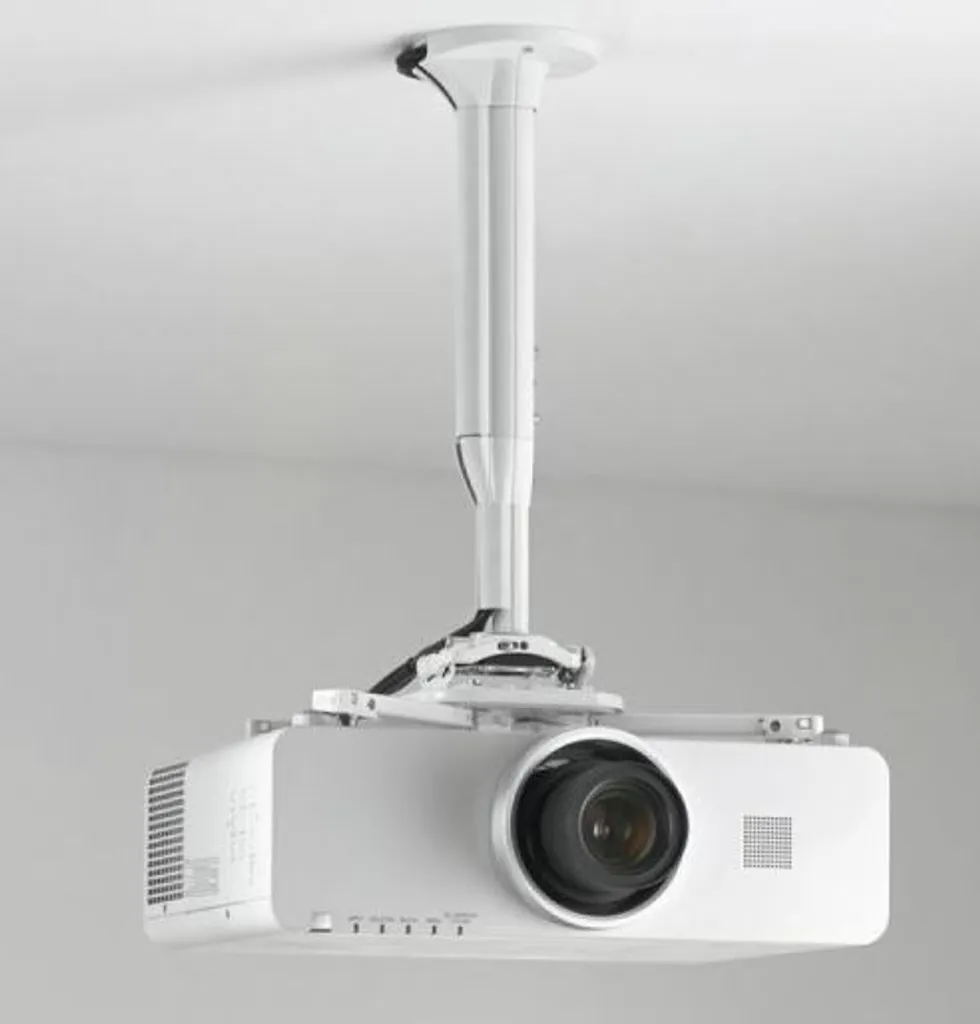Support Plafond Projecteur Chief Blanc avec Hauteur Ajustable 45/80cm