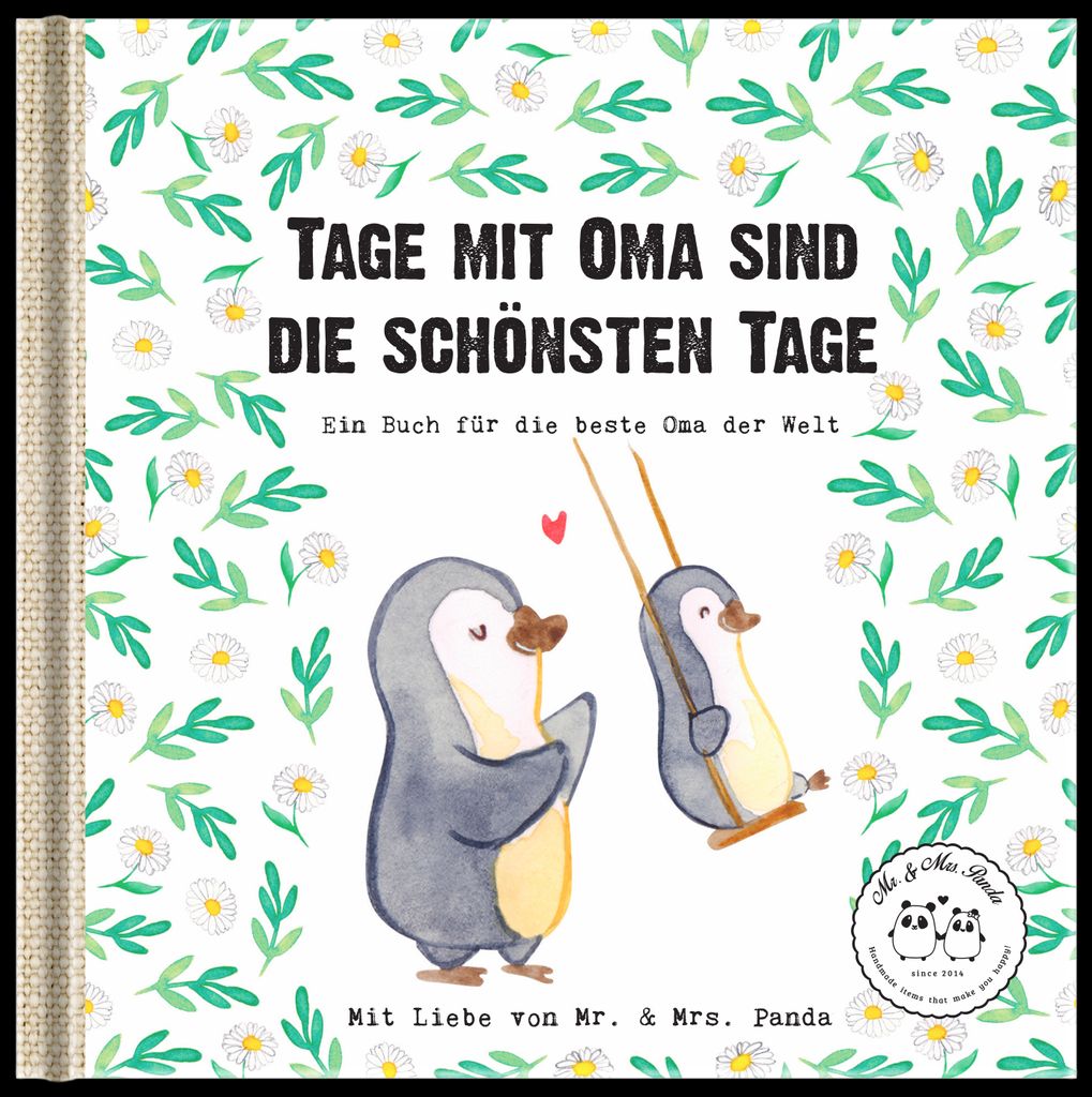 Mr. & Mrs. Panda Geschenkbuch Tage mit Oma sind die schönsten Tage - Weiß - Familie, personalisierte Geschenke, personalisierte Bücher, Geschenk...