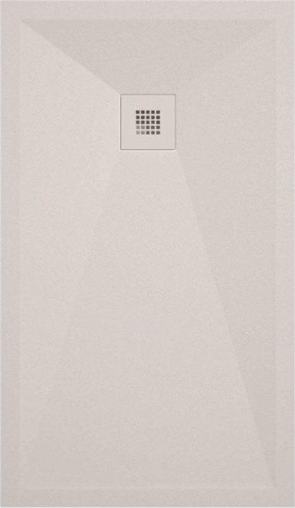 Mineralguss-Duschwanne extra flach ONDA Schieferoptik SAND 90x90 cm