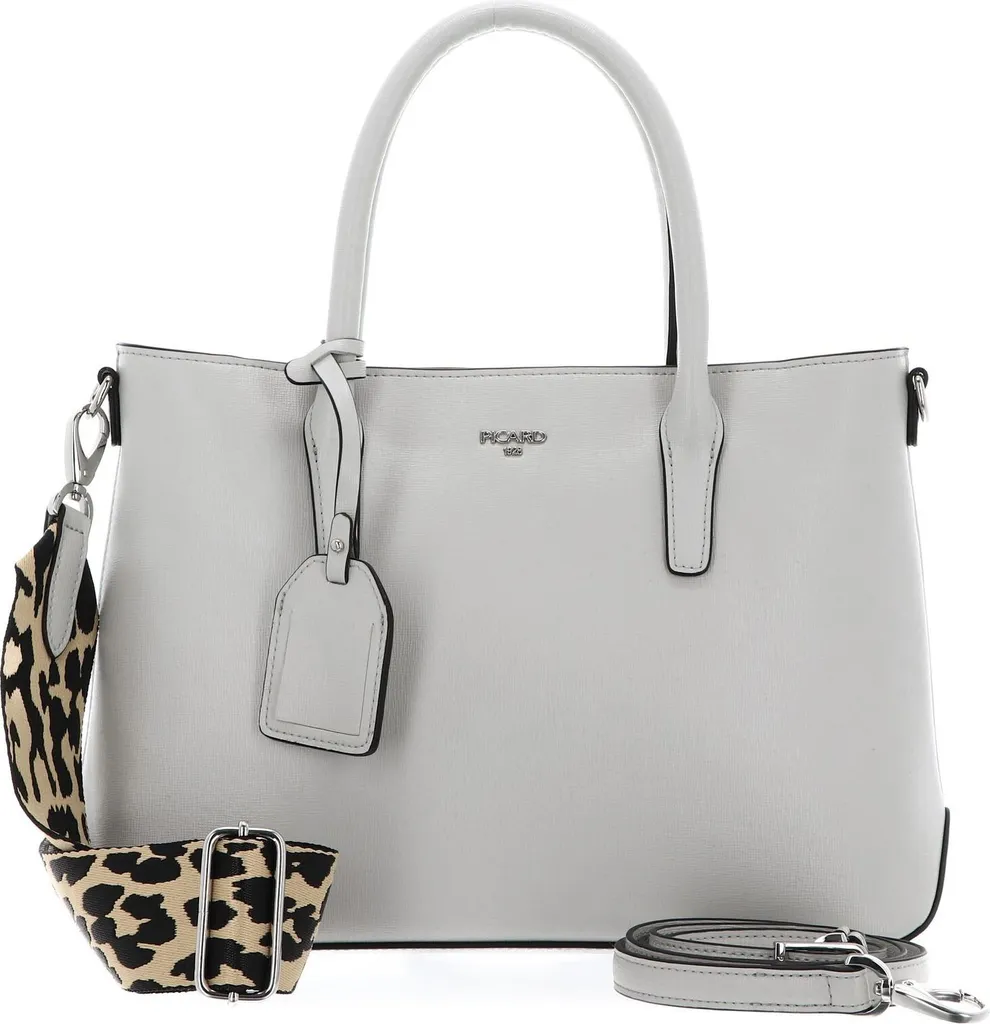 Sac Shopper Picard Universe Gris Clair en Cuir Souple Haute Qualité