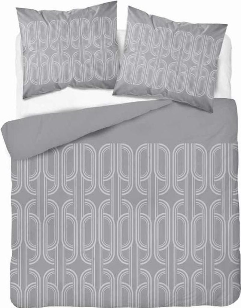 Flanell-Bettwäsche-Set 220x200 Ornament Grau