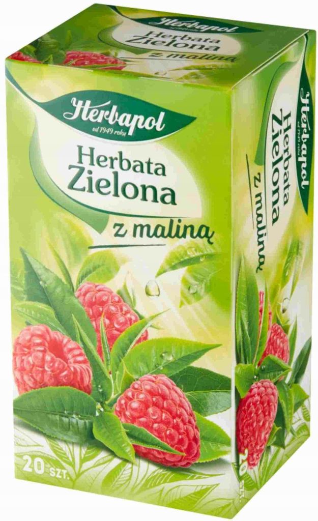 Herbapol Thé vert à la framboise 20 sachets de thé - Thé Image du produit 