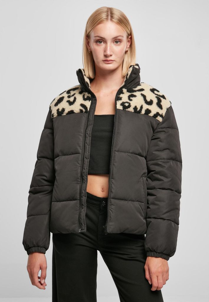 TB5439 - Ladies AOP Sherpa Mixed Puffer Jacket black/sandleo L