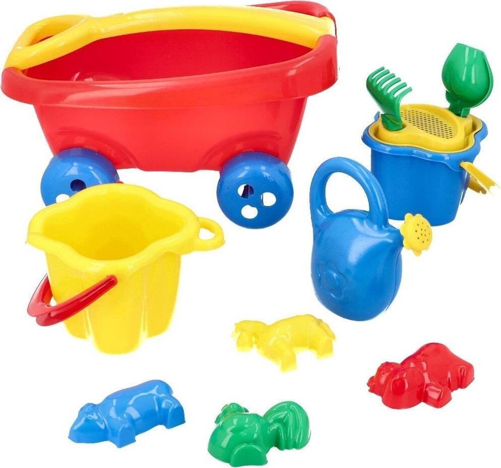 Zugwagen mit 'Zwei Eimer' Set 10 Stück Grün Produktbild 