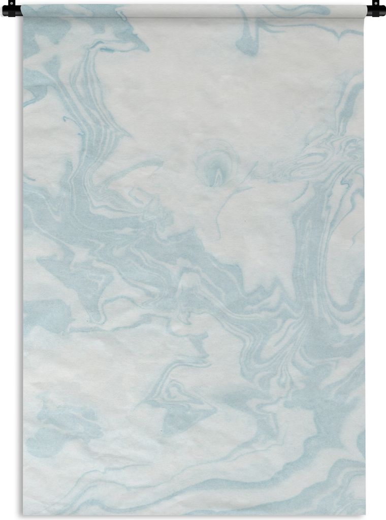 MuchoWow Wandteppich Wandbehang Marmor - Weiß - Muster 60x90 cm Tapisserie Dekoration Wandtuch - Foto-Teppich - Abwaschbar