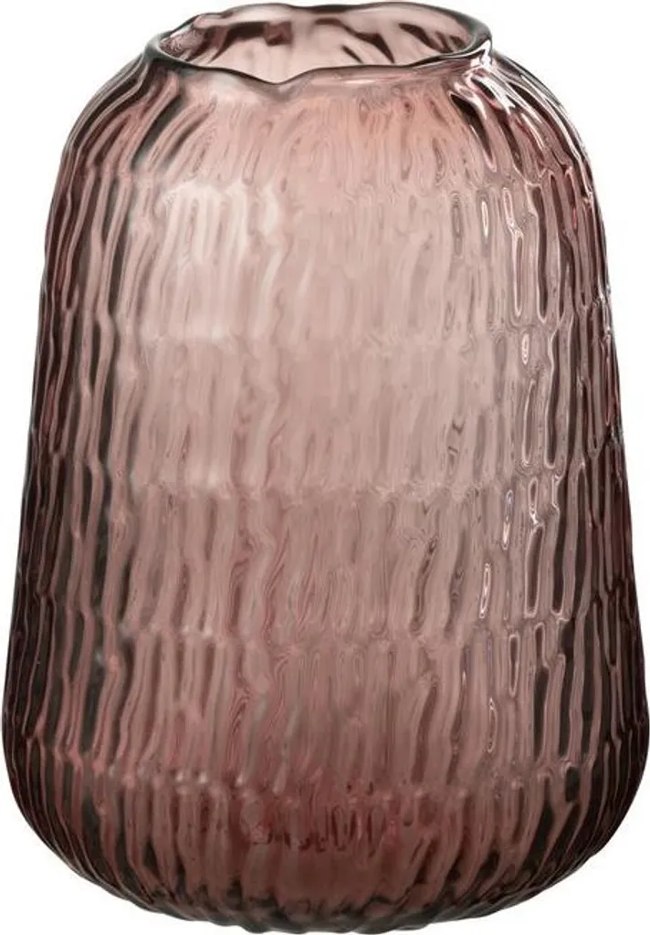 Vase en verre rose de taille moyenne pour fleurs et bouquets J-Line