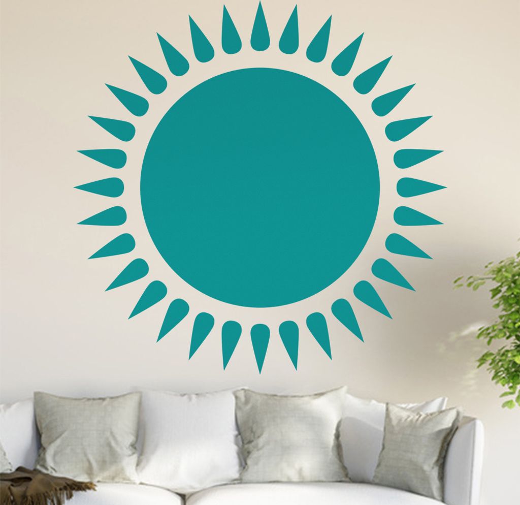 Sonnen Ornament Wandtattoo in 6 Größen - Wandaufkleber Wall Sticker - Dekoration, Küche, Wohnzimmer, Schlafzimmer, Badezimmer