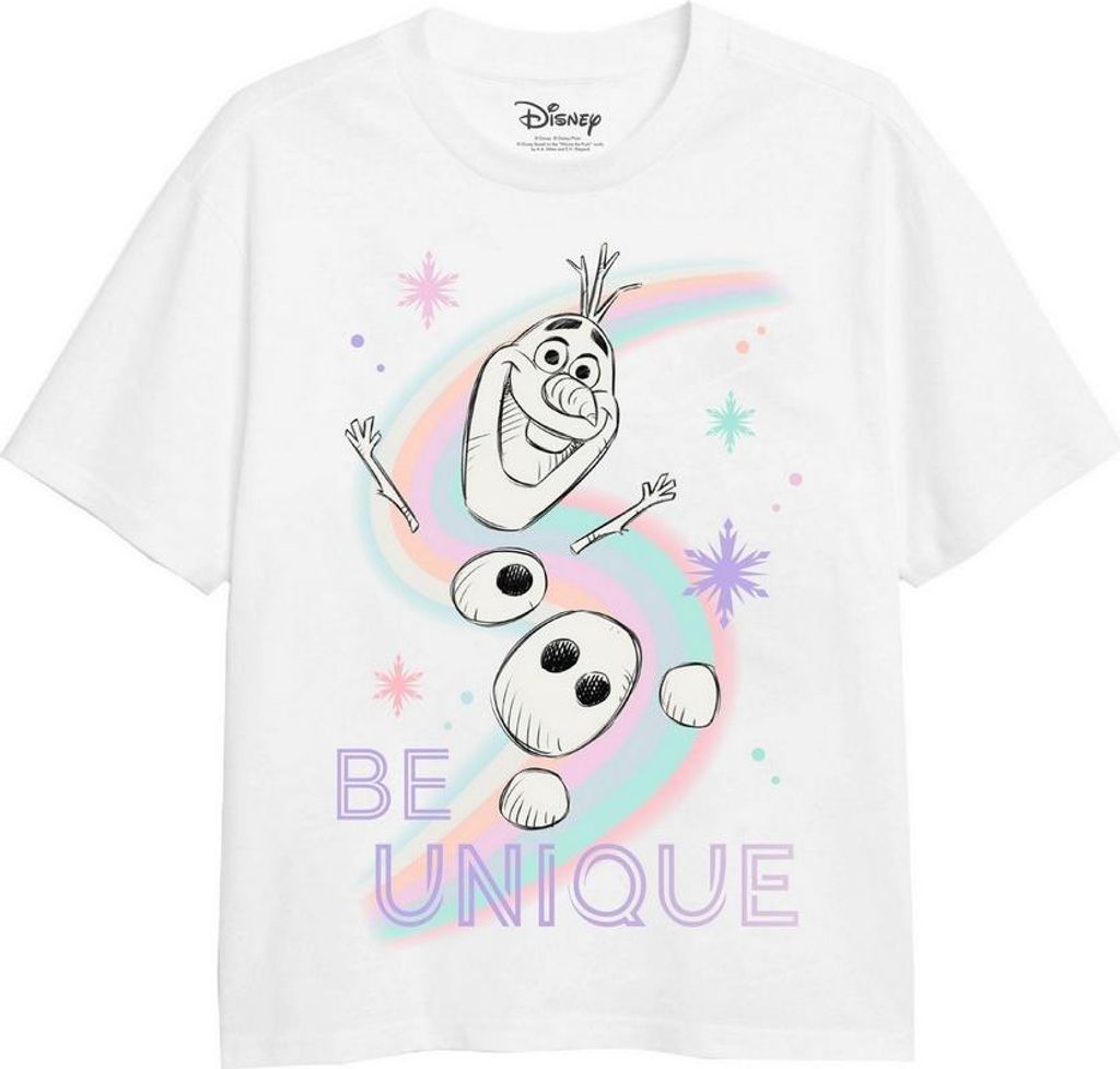 Frozen - "Be Unique" T-Shirt für Mädchen TV2714 (116) (Weiß)