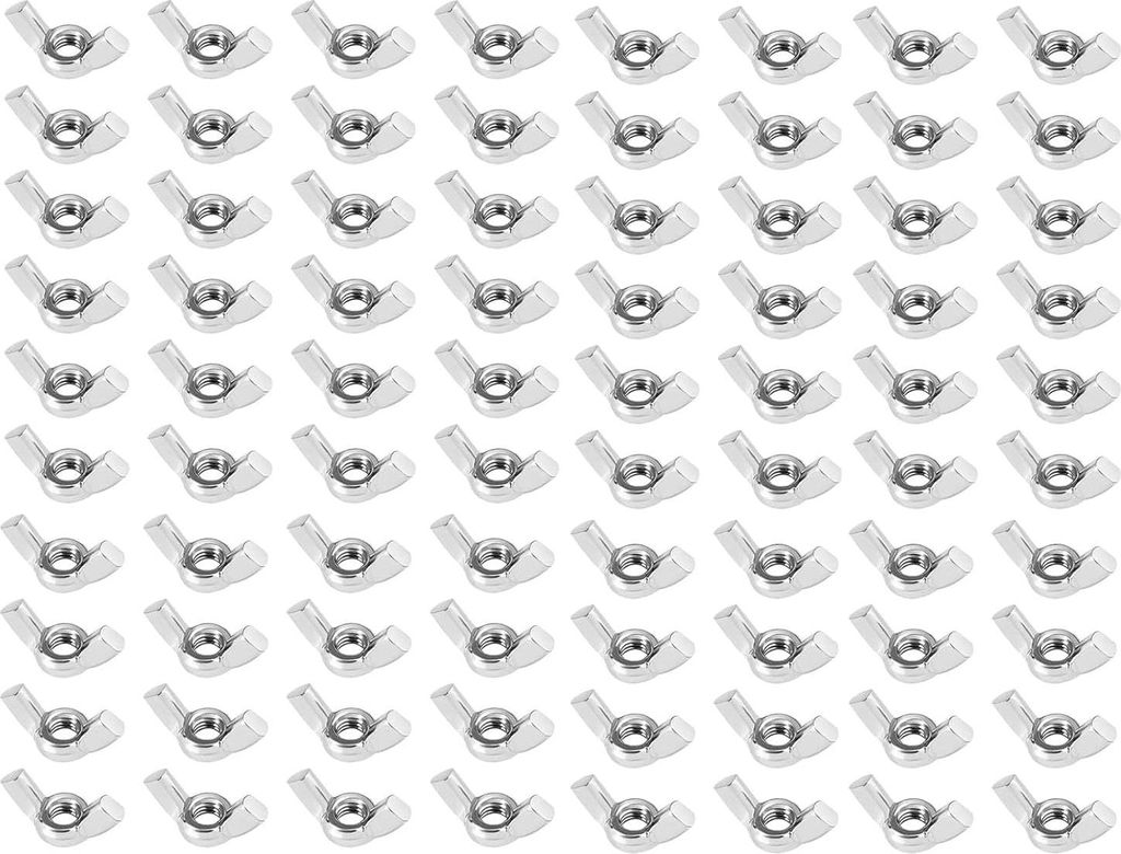 100x Flügelmutter M6 Edelstahl 304 Flügelmuttern Set 11x25mm Metrische Flügelmutter für DIY Flügelschrauben Alternative