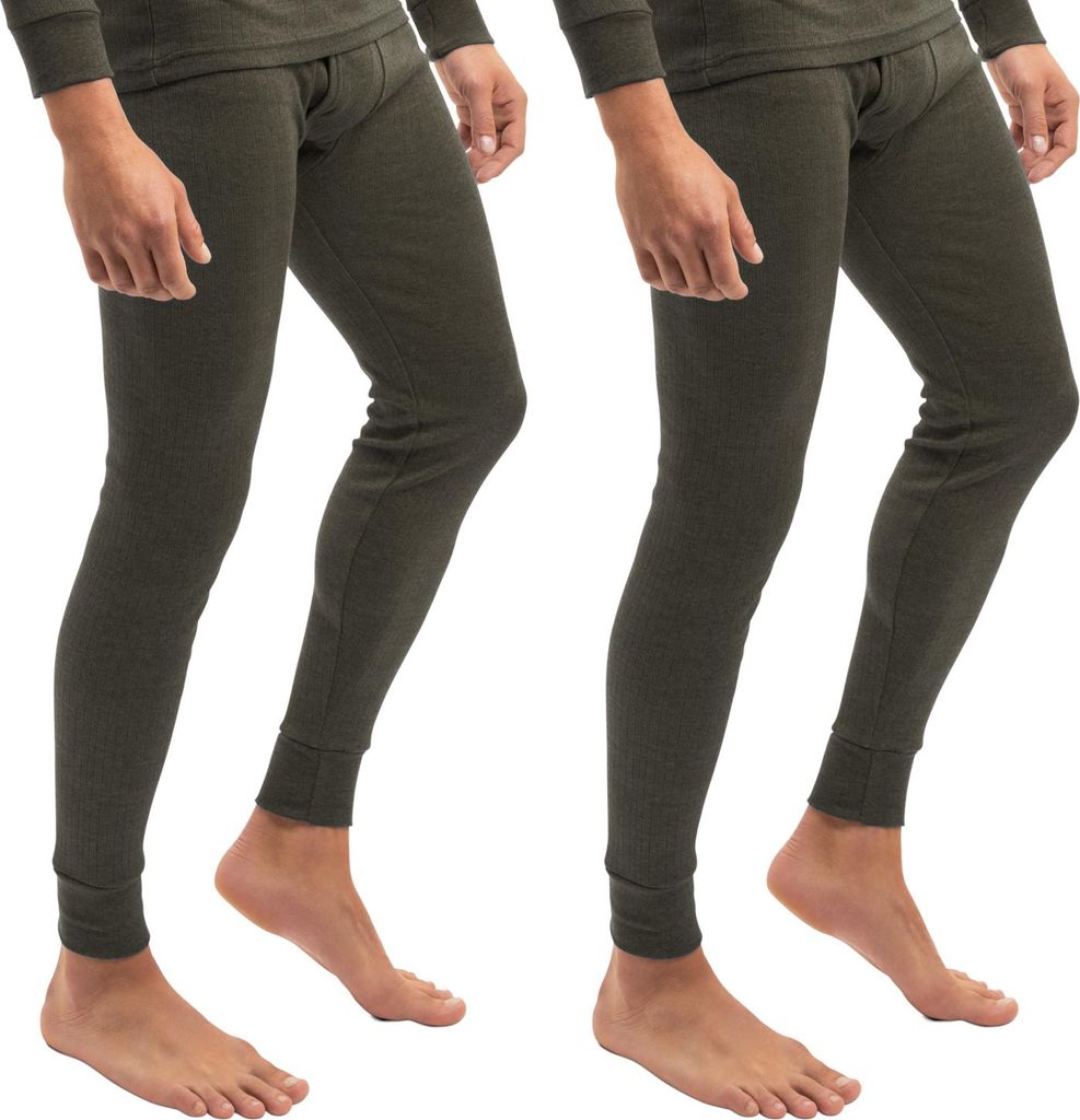 2er Pack Herren Ski- und Thermounterhose Light - Olive L