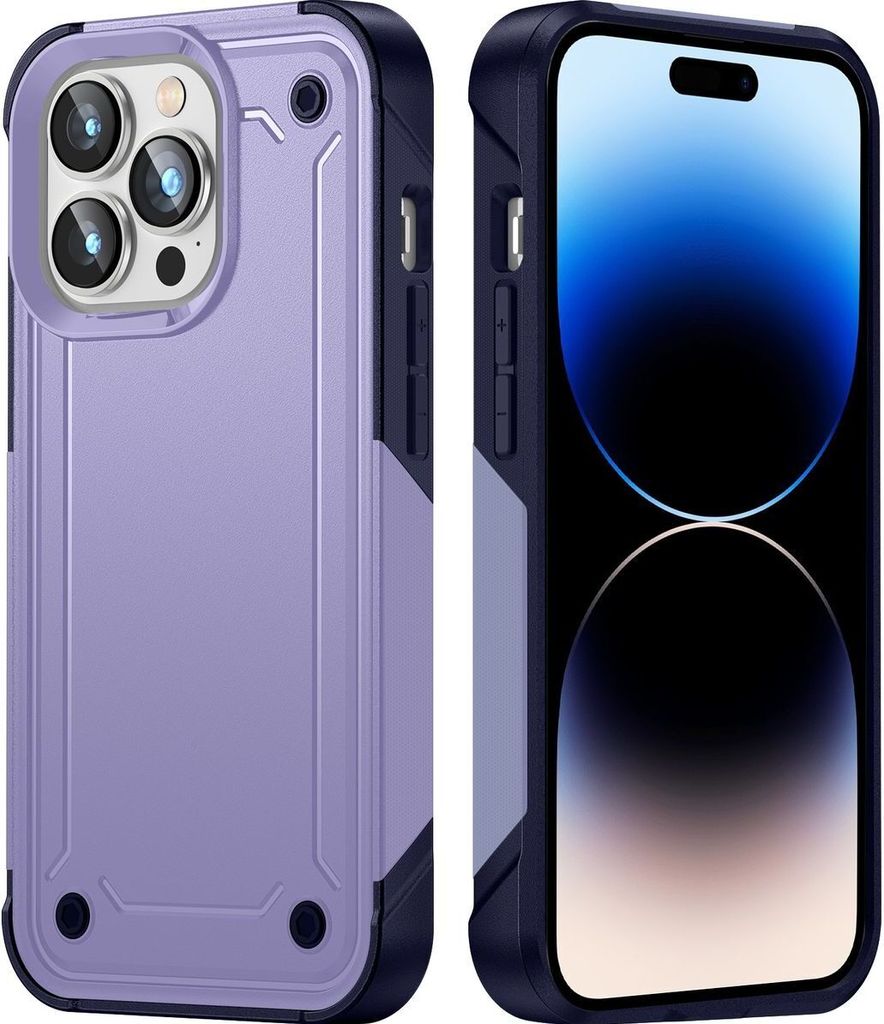 Mobigear Slim Armor iPhone 14 Pro Hülle Hardcase Backcover Stoßfest - Lila