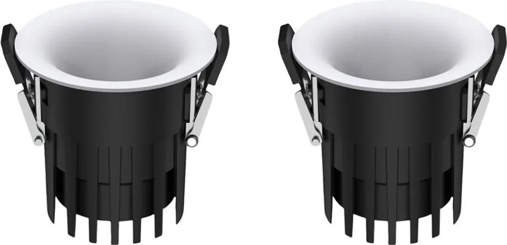 Spot LED encastrable 12W 4000K lot de 2, découpe 75mm anti-éblouissement