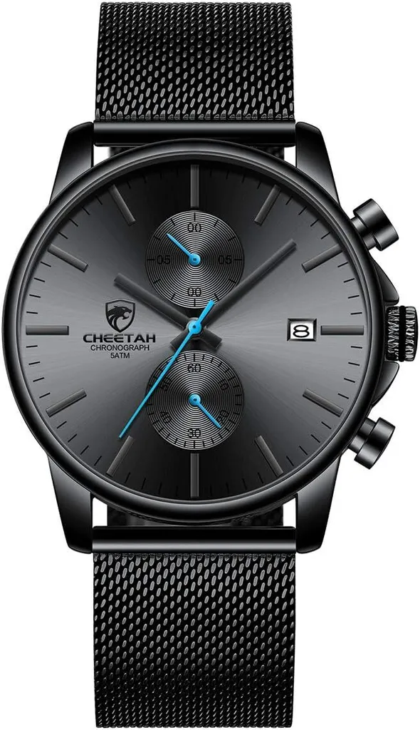 Orologio Cronografo Uomo Quarzo Sottile - Acciaio Inox Minimalista
