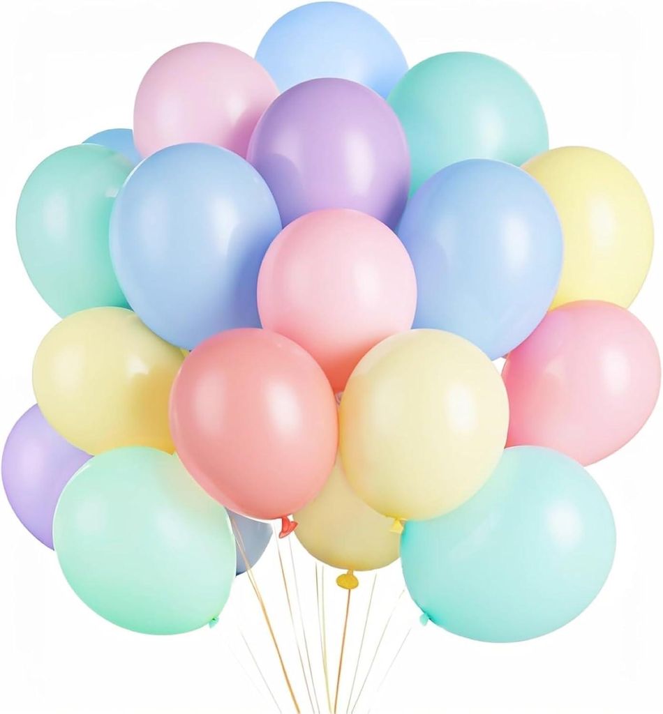50x Luftballons pastell - macaroon Ø 35 cm für Geburtstag & Hochzeit & Party - Luft & Helium