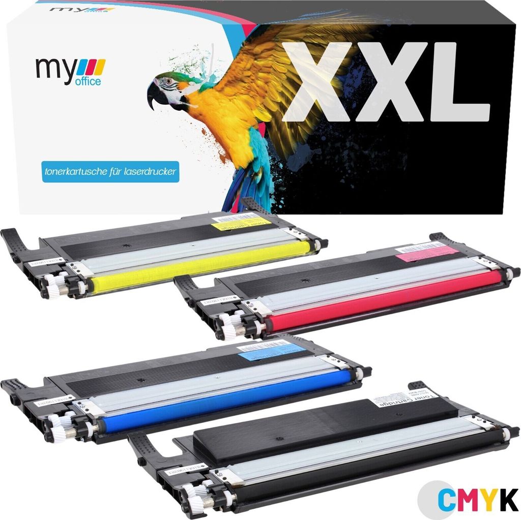 Toner x4 My Office "CLT-406S" für Samsung Xpress CLP-360 365 325 CLX-3305, CMYK