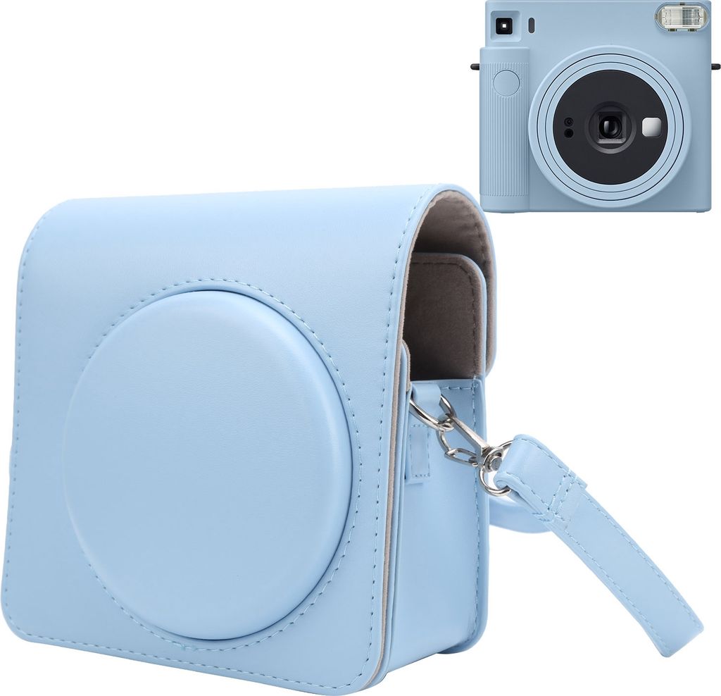 Kamera Schutztasche Kunstleder Schulter Kameratasche Fit für Instax SQUARE SQ1Blue