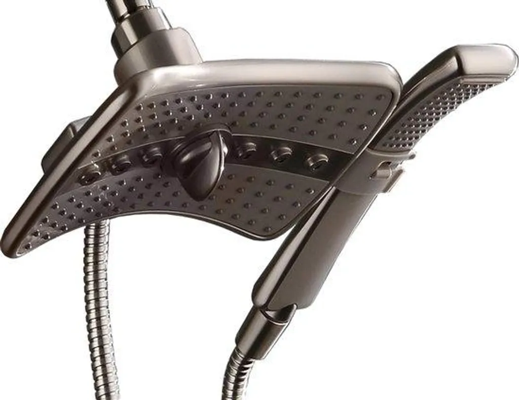 Pomme de douche multi-jets anti-calcaire en bronze huilé fixe et robuste