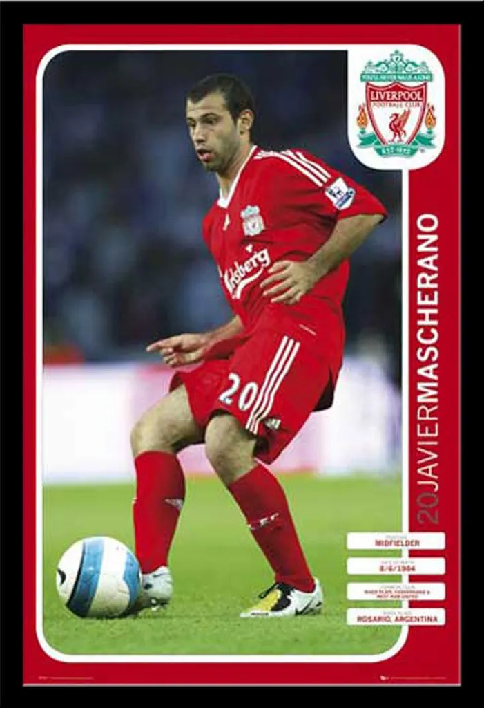 Affiche Mascherano Liverpool Encadrée Shinsuke Vitre Acrylique 61x91cm