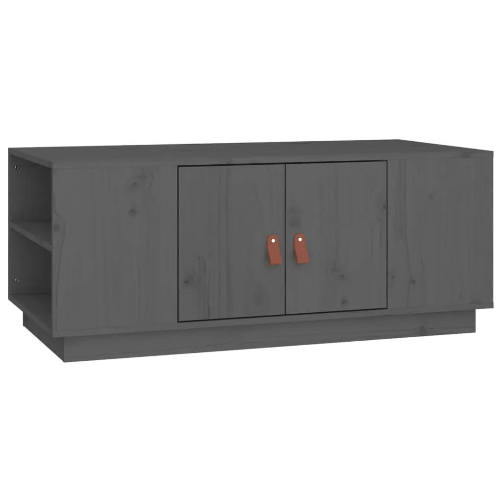 Coffee Table Grigio 100x50x41 in Pino Massiccio - Stile Scandinavo