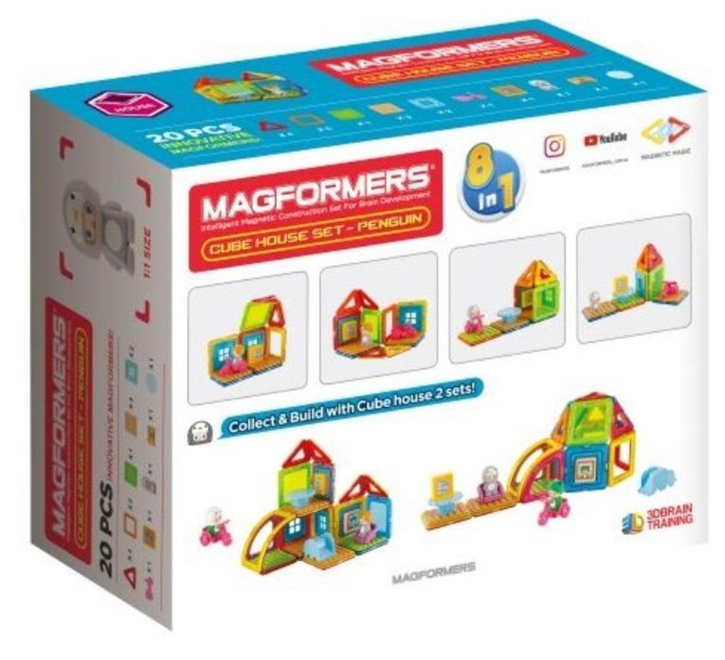 Cube House Penguin magnetische Bausteine Produktbild 
