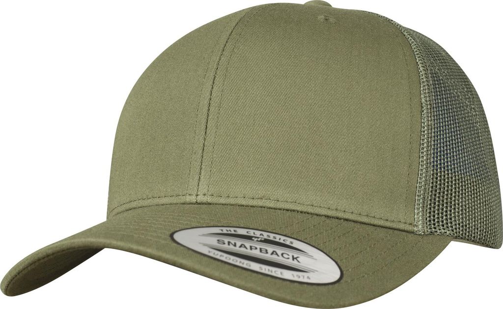 Flexfit Uni Retro-Truckerkappe PC3701 (Einheitsgröße) (Olivgrün)