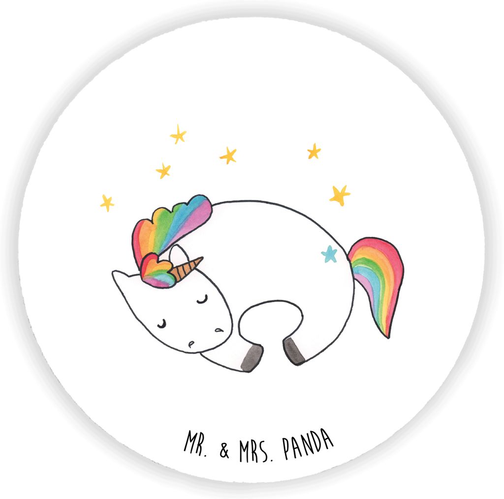 Mr. & Mrs. Panda Kühlschrankmagnet Einhorn Nacht - Weiß - Geschenk, Traum, magnet für kühlschrank, Unicorn, holz, Menschen, Einhörner, zettelh...