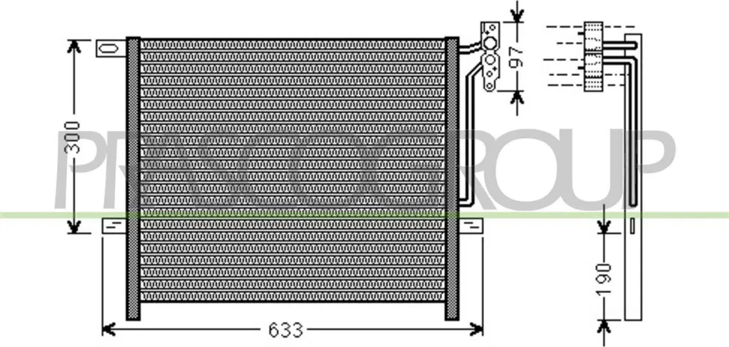 Condenseur clim PRASCO BM802C001 robuste et performant pour BMW X3 E83 d'origine
