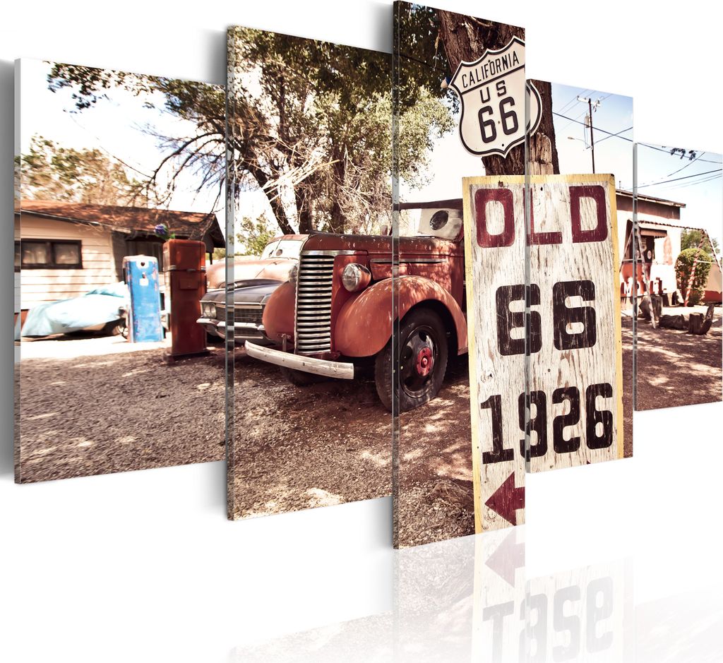 Leinwandbilder 200x100 cm 030206- 4 Vlies Leinwandbild 5 tlg Kunstdruck modern Wandbilder XXL Wanddekoration Design Wand Bild AUTO