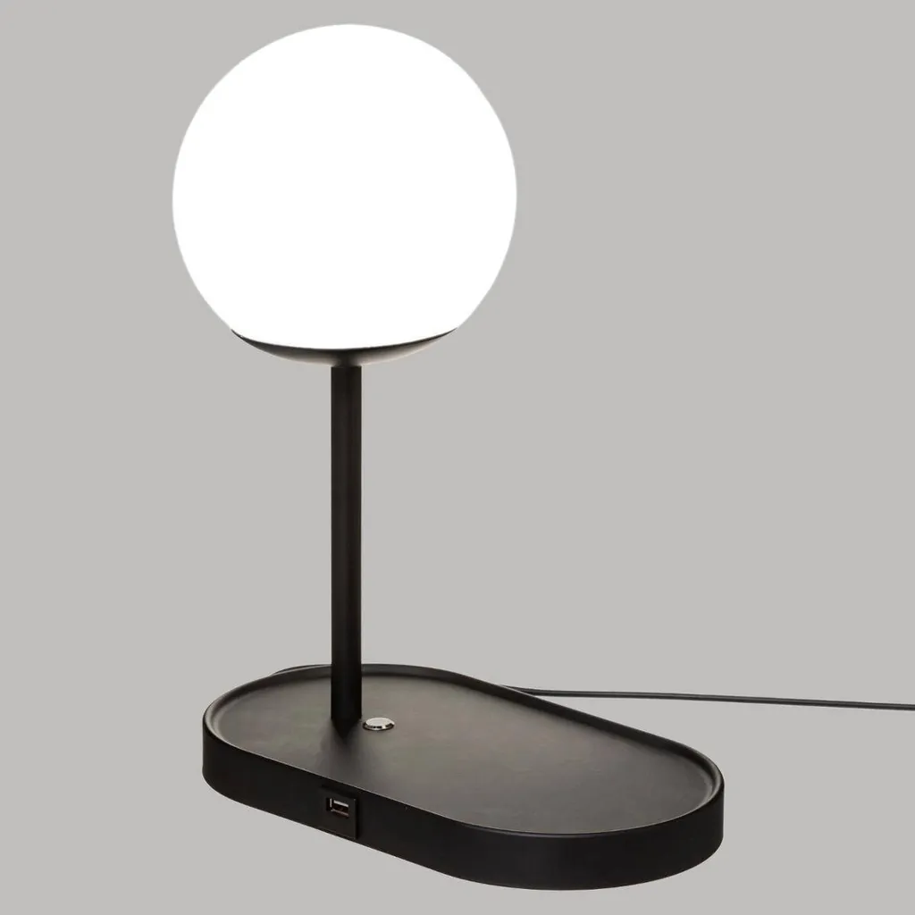 Lampada COLORS LED Portatile Nera USB - 12h di Batteria e Touch - 3