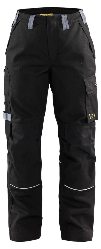 Blakläder Damen Flammschutz Arbeitshose 7173, Farbe:Schwarz/Grau, Größe:C50