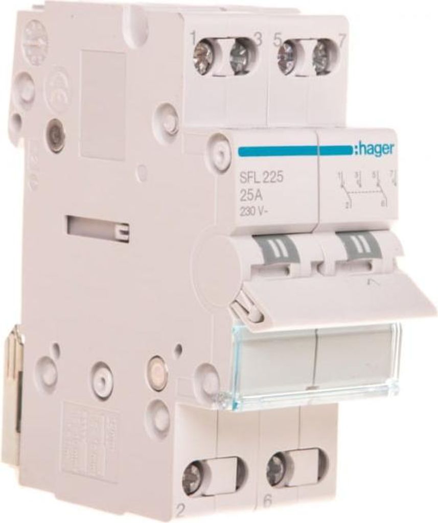 HAGER SFL225 Interrupteur va-et-vient 2 pôles 25A contact Image du produit 