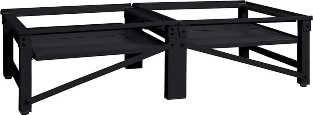 vidaXL Plate-forme pour machine à laver 2 pcs noir support double