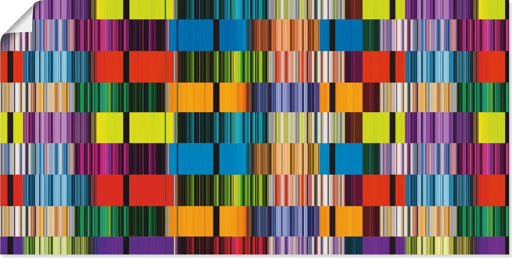 ARTland Poster Bunte Streifen Größe: 150x75 cm