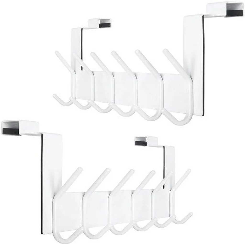 Lot de 6 Crochets de Porte en Métal Robustes et Polyvalents Argentés