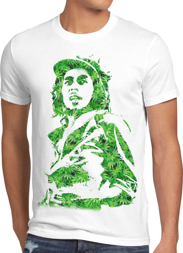 style3 Marley Hanf Herren T-Shirt Rasta musik jamaica gras bob reggae no woman dope