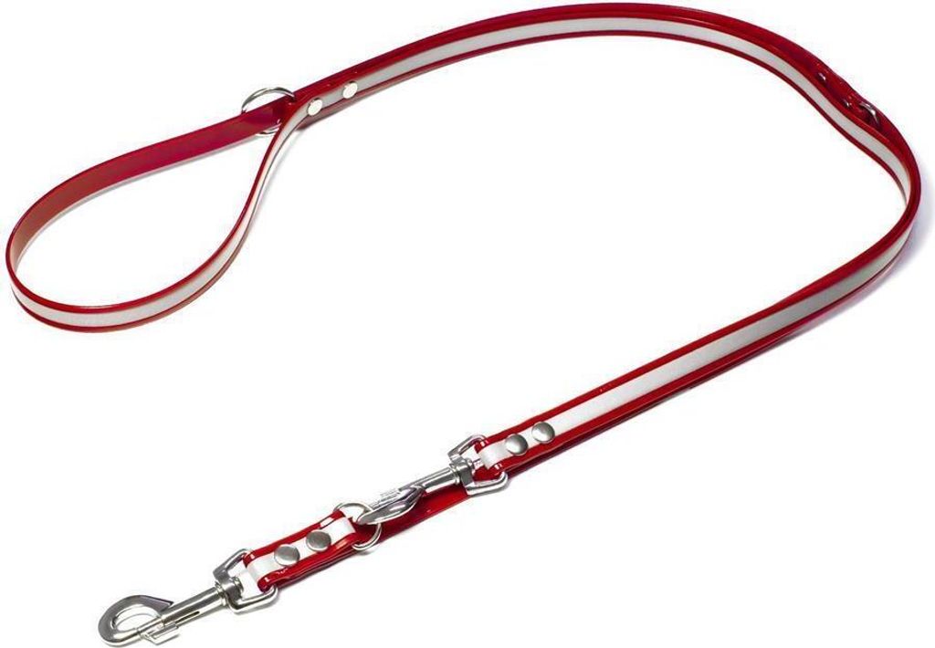 Mystique Biothane Reflex verstellbare Leine 19mm 2,5m gold rot