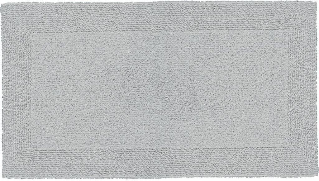 Batex Badematte Badteppich Badvorleger Duschvorleger Badezimmerteppich 60x100cm Duo-Flor Silber