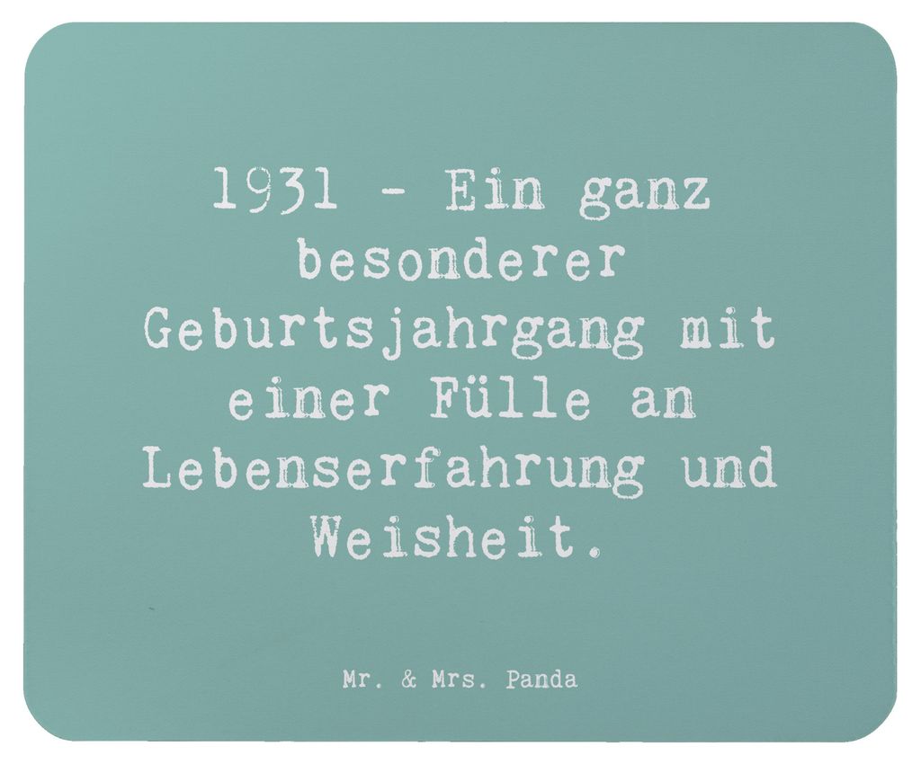 Mr. & Mrs. Panda Mauspad Spruch 1931 Geburtstag - Meeresbrise - Geschenk, Happy Birthday, Glückwunsch, Geburtstagsgeschenk, Geburtsjahrgang, Mouse...