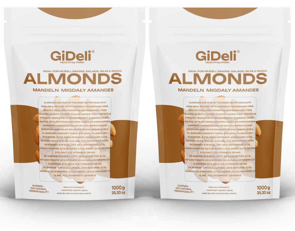 Mandeln 2kg Naturbelassen Ungesalzen Rohkost Qualität Ganze Produktbild 