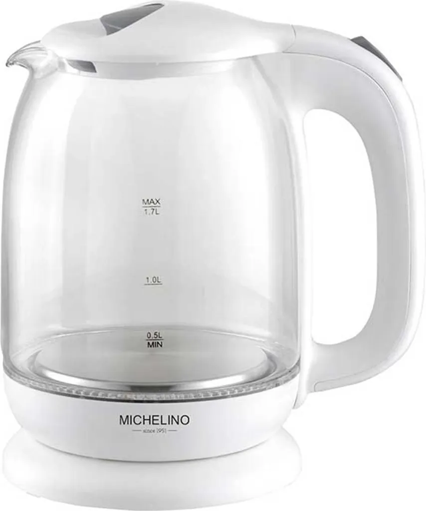 Bouilloire Michelino 1,7L : Illumination LED bleue et chauffe rapide