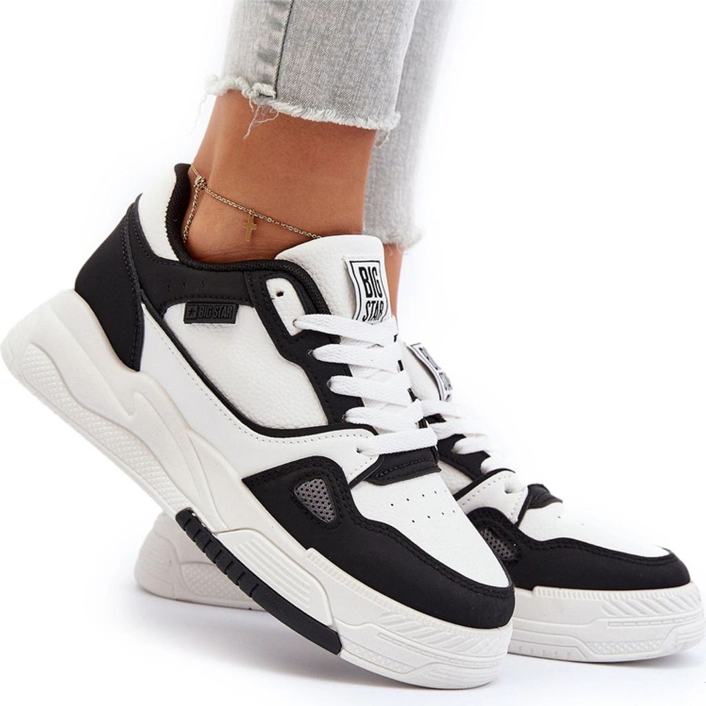 Damen-Sneaker Big Star NN274669 Weiß-Schwarz 38