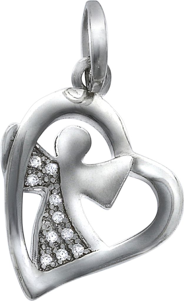 F Anhänger 925 Silber rhodiniert Engel