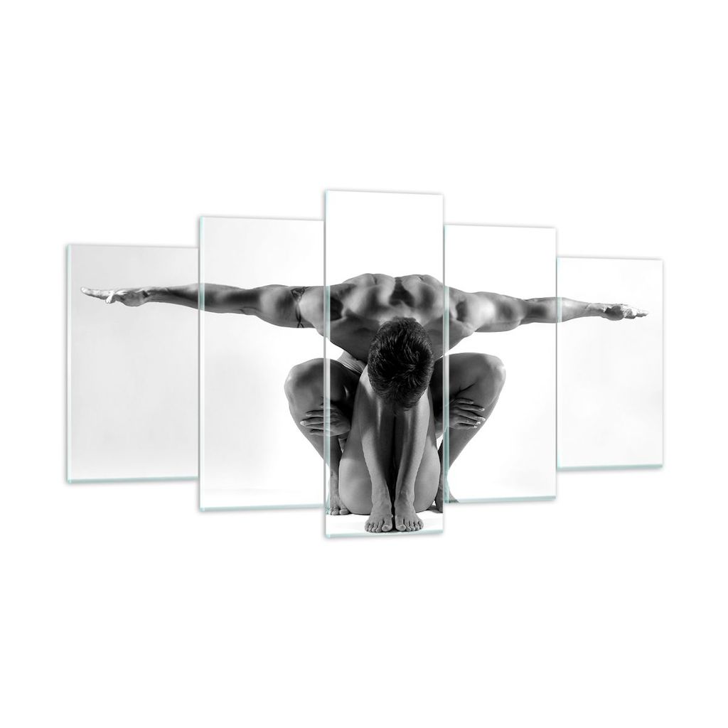 Bilder auf glas - Modell Körper Muskeln Tätowierung - 160x85cm - Glasbilder - Wandbilder - Kunstdruck - Wanddekoration aus Glas - Glas Bilder - W...