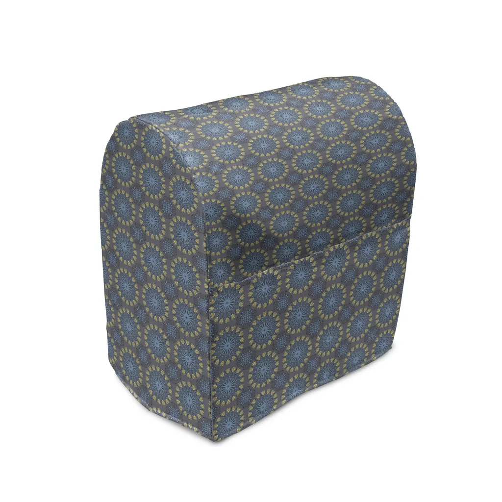 Housse Ethnique pour Mixeur Mandala Bleu et Jaune ABAKUHAUS 36x39x24cm